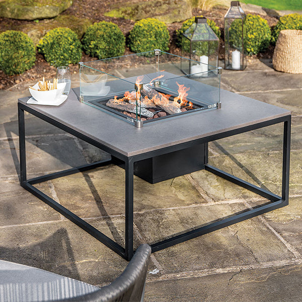Pacific Lifestyle Cosiloft 100 Lounge Table Gas Fire Pit - Black & Grey - Stove Supermarket