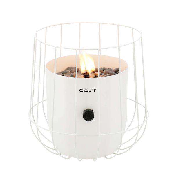 Pacific Lifestyle Cosiscoop White Basket Garden Table Top Fire Lantern - Stove Supermarket