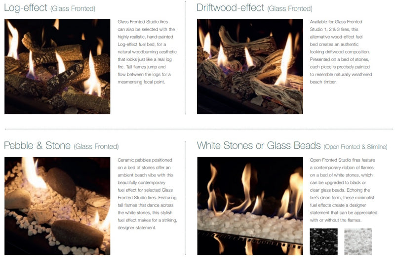 Gazco Studio 1 Glass Fronted Conventional Flue Gas Fire