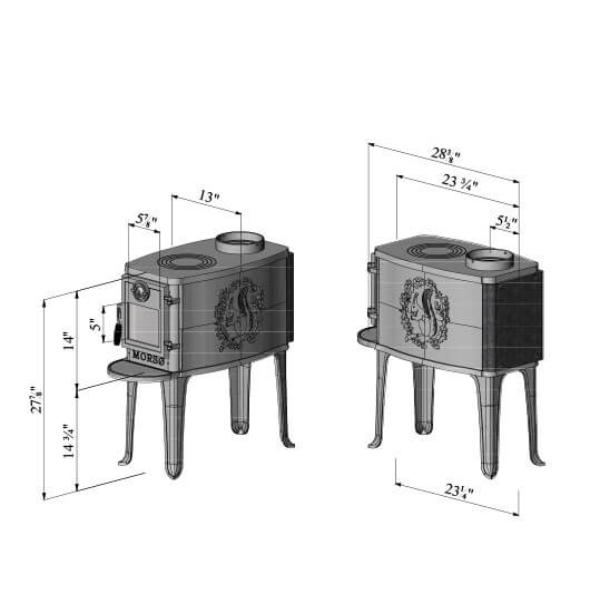 Morsø 2B Standard Wood Burning Stove - Stove Supermarket