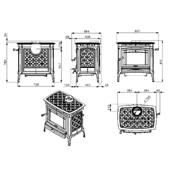 Hergom Manchester Wood Burning Stove - Stove Supermarket