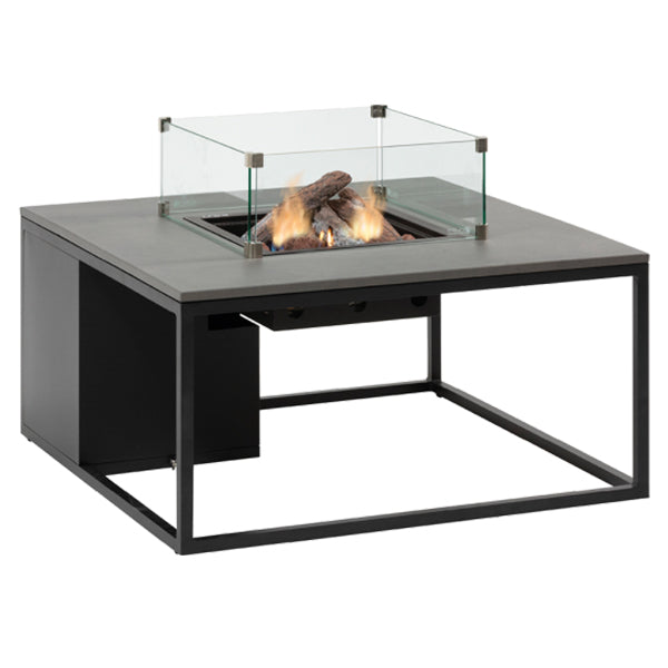 Pacific Lifestyle Cosiloft 100 Lounge Table Gas Fire Pit - Black & Grey - Stove Supermarket