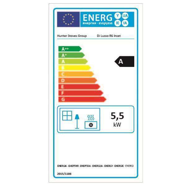 Di Lusso R6 Slimline Inset Multi Fuel / Wood Burning Stove