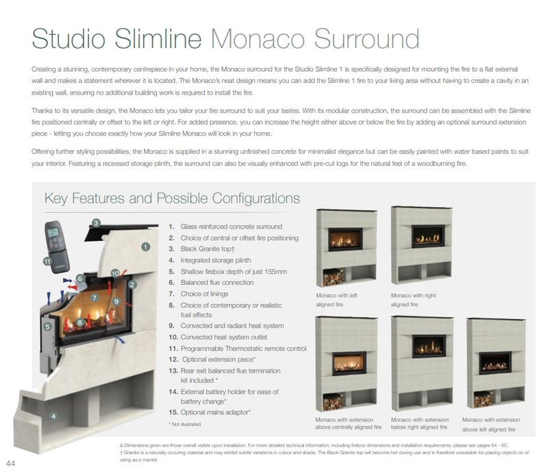 Gazco Studio 1 Slimline Glass Fronted Balanced Flue Gas Fire