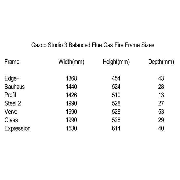 Gazco Studio 3 Glass Fronted Balanced Flue Gas Fire - Stove Supermarket